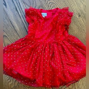 Pippa and Julie crystal embellished tull dress